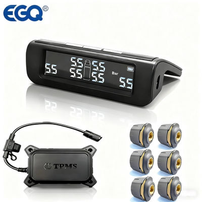 Six-wheel Motorhome Trailer Solar-powered Tire Pressure System Display External Sensor