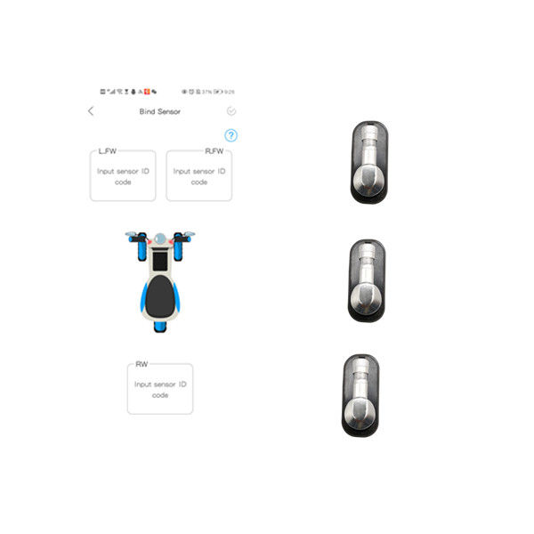 自転車のための前部3荷車引きのタイヤ空気圧 センサー120 Psi BLEのバイクTPMS